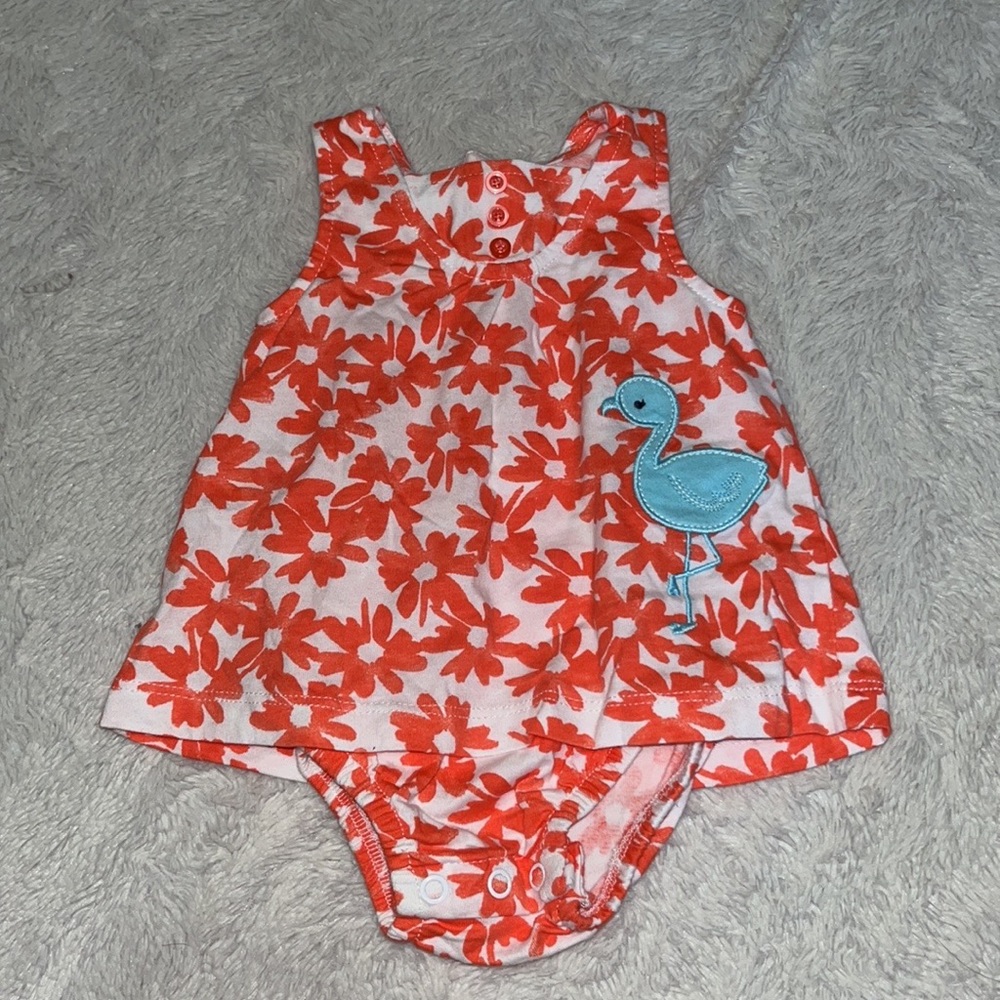 carters flamingo dress bodysuit dress bag girl clothing🦩 baby girl 0-3 clothing